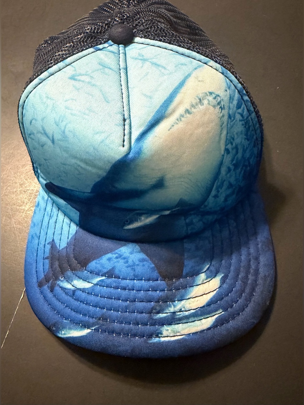 Old Navy Boys One Size Shark 🦈 Themed Cap With Mesh Back SnapBack